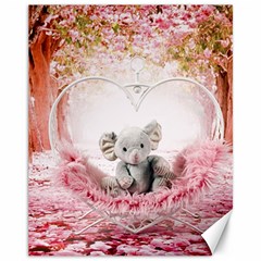 Elephant-heart-plush-vertical-toy Canvas 11  X 14  by Amaryn4rt