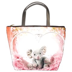 Elephant-heart-plush-vertical-toy Bucket Bag