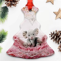 Elephant-heart-plush-vertical-toy Ornament (Christmas Tree) 