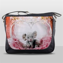 Elephant-heart-plush-vertical-toy Messenger Bag