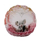 Elephant-heart-plush-vertical-toy Standard 15  Premium Round Cushions Front