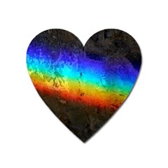 Rainbow-color-prism-colors Heart Magnet by Amaryn4rt