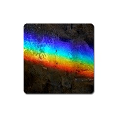 Rainbow-color-prism-colors Square Magnet by Amaryn4rt