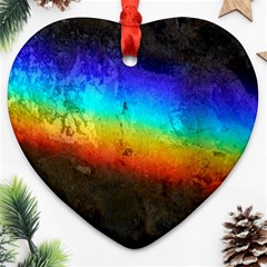 Rainbow-color-prism-colors Heart Ornament (two Sides) by Amaryn4rt