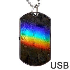 Rainbow-color-prism-colors Dog Tag Usb Flash (one Side) by Amaryn4rt