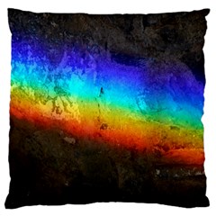 Rainbow-color-prism-colors Large Premium Plush Fleece Cushion Case (two Sides) by Amaryn4rt