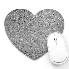 Abstract Flowing And Moving Liquid Metal Heart Mousepad by Amaryn4rt