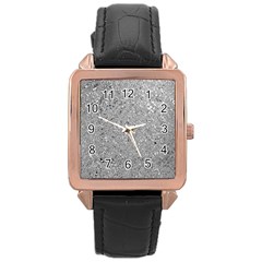 Abstract Flowing And Moving Liquid Metal Rose Gold Leather Watch  by Amaryn4rt