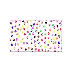 Paw Prints Background Sticker (rectangular)