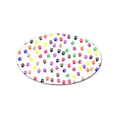 Paw Prints Background Sticker Oval (10 Pack) by Amaryn4rt