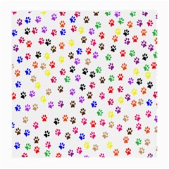 Paw Prints Background Medium Glasses Cloth by Amaryn4rt