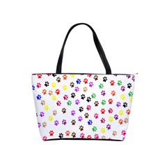 Paw Prints Background Classic Shoulder Handbag by Amaryn4rt