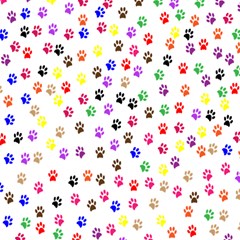 Paw Prints Background Play Mat (square) by Amaryn4rt