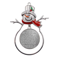 Abstract Flowing And Moving Liquid Metal Metal Snowman Ornament