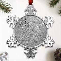 Abstract Flowing And Moving Liquid Metal Metal Small Snowflake Ornament by Amaryn4rt