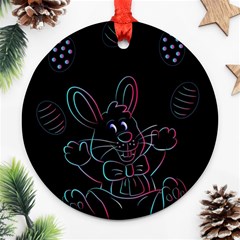 Easter-bunny-hare-rabbit-animal Ornament (round) by Amaryn4rt