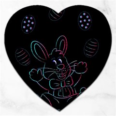 Easter-bunny-hare-rabbit-animal Jigsaw Puzzle (heart) by Amaryn4rt