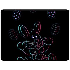 Easter-bunny-hare-rabbit-animal Two Sides Fleece Blanket (large) by Amaryn4rt