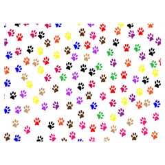 Paw Prints Background Two Sides Premium Plush Fleece Blanket (extra Small) by Amaryn4rt