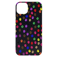 Paw Prints Background Iphone 14 Plus Black Uv Print Case by Amaryn4rt