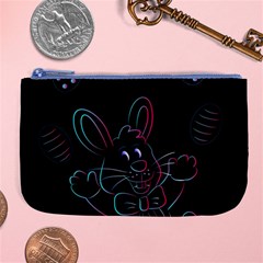 Easter-bunny-hare-rabbit-animal Large Coin Purse by Amaryn4rt