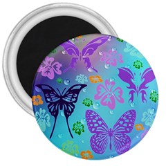 Butterfly Vector Background 3  Magnets by Amaryn4rt