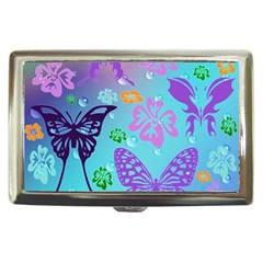 Butterfly Vector Background Cigarette Money Case by Amaryn4rt