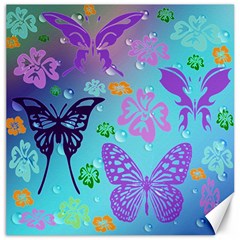 Butterfly Vector Background Canvas 12  X 12  by Amaryn4rt