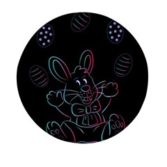 Easter-bunny-hare-rabbit-animal Mini Round Pill Box by Amaryn4rt