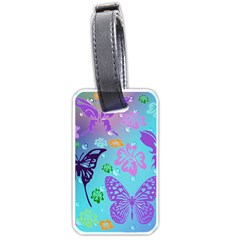 Butterfly Vector Background Luggage Tag (one Side) by Amaryn4rt