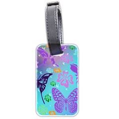 Butterfly Vector Background Luggage Tag (two Sides) by Amaryn4rt