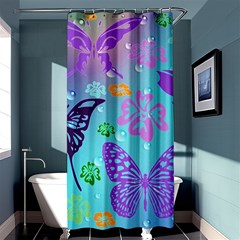 Butterfly Vector Background Shower Curtain 36  X 72  (stall)  by Amaryn4rt