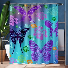 Butterfly Vector Background Shower Curtain 60  X 72  (medium)  by Amaryn4rt