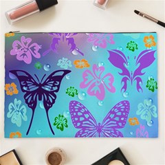 Butterfly Vector Background Cosmetic Bag (xxl) by Amaryn4rt