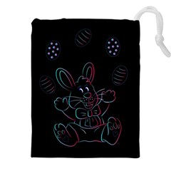 Easter-bunny-hare-rabbit-animal Drawstring Pouch (4xl) by Amaryn4rt