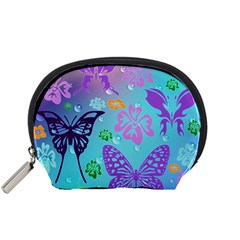 Butterfly Vector Background Accessory Pouch (small)