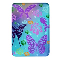 Butterfly Vector Background Rectangular Glass Fridge Magnet (4 Pack) by Amaryn4rt