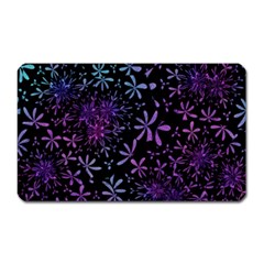 Retro-flower-pattern-design-batik Magnet (rectangular) by Amaryn4rt