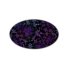 Retro-flower-pattern-design-batik Sticker Oval (10 Pack) by Amaryn4rt