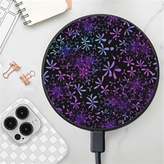 Retro-flower-pattern-design-batik Wireless Fast Charger(black) by Amaryn4rt