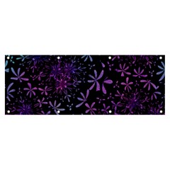 Retro-flower-pattern-design-batik Banner And Sign 8  X 3  by Amaryn4rt