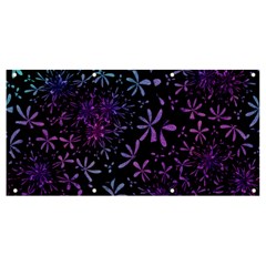 Retro-flower-pattern-design-batik Banner And Sign 8  X 4  by Amaryn4rt