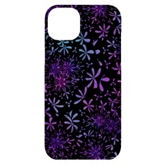 Retro-flower-pattern-design-batik Iphone 14 Plus Black Uv Print Case