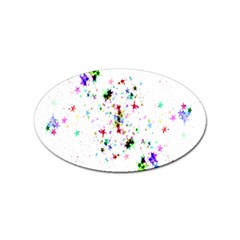 Star-structure-many-repetition- Sticker Oval (10 Pack) by Amaryn4rt