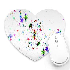 Star-structure-many-repetition- Heart Mousepad by Amaryn4rt