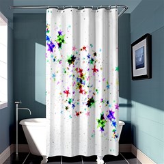 Star-structure-many-repetition- Shower Curtain 36  X 72  (stall)  by Amaryn4rt