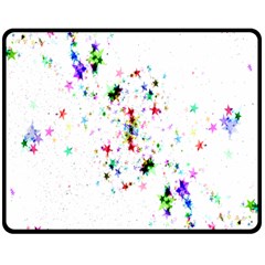 Star-structure-many-repetition- Two Sides Fleece Blanket (medium) by Amaryn4rt