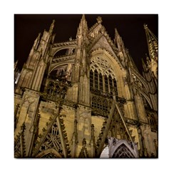 Cologne-church-evening-showplace Tile Coaster by Amaryn4rt