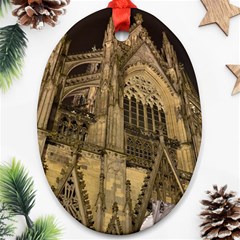 Cologne-church-evening-showplace Ornament (oval) by Amaryn4rt