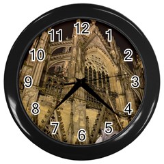 Cologne-church-evening-showplace Wall Clock (black) by Amaryn4rt